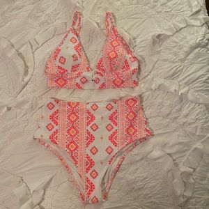 Aerie high wasted swimsuit with triangle top